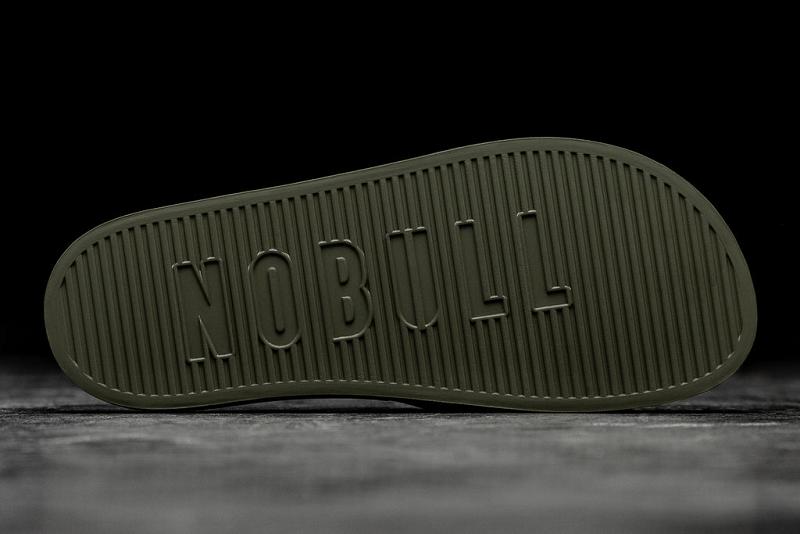 Dark / Green Nobull Ivy Men's Slides | CA W1192N